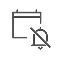 Calendar icon outline and linear vector.	
