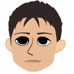 Portraits of men  with Various Ethnicities and Hair Colors 