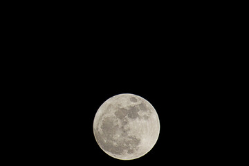 Obraz premium Full moon in black sky at night