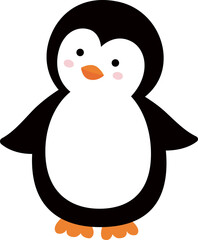 Cute penguin vector.
Flat style cartoon penguin illustration.