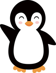 Cute penguin vector.
Flat style cartoon penguin illustration.