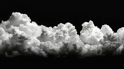 Impressive Cumulus Cloudscape with Dark Background