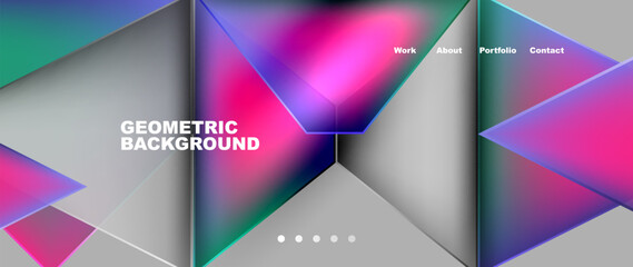 Gradient triangle geometric minimal wallpaper