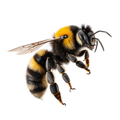 Bumblebee Flying Isolated on transparent Background with ultra layer