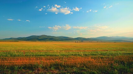 Countryside Scenic Beauty: A neon photo capturing the scenic beauty of the countryside