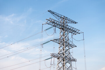 power pylon in field
