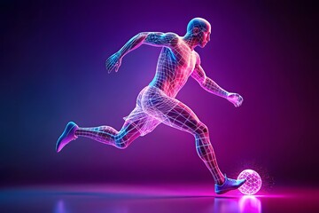 A fast running soccer player Generated AI