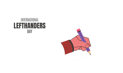 International lefthanders Day design templet 