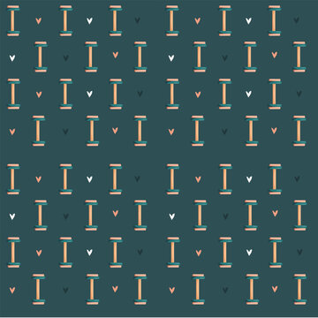 Seamless pattern barble gym illustration