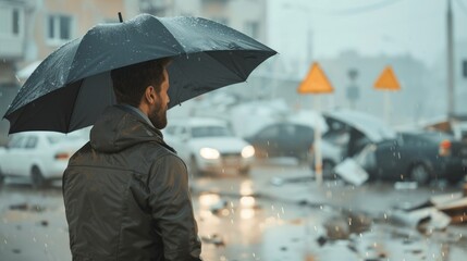 Driver is in shock after car accident.