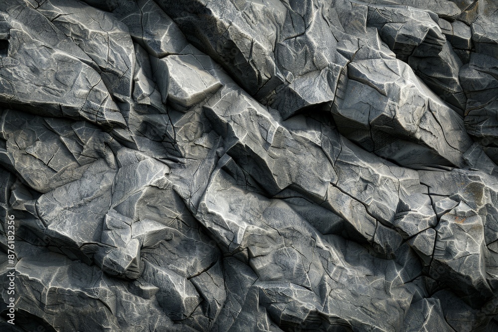 Aufkleber This image shows the rough textured surface of slate rock, with visible layers and cracks that give a sense of the geological history and natural formation processes.