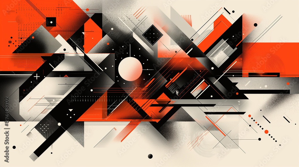 Poster Abstract geometric background showing modern and minimalist design