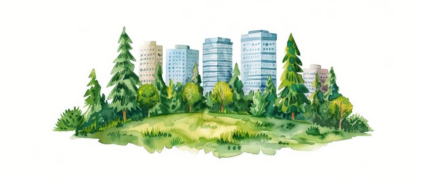 A lively watercolor rendering of Energy Use Intensity EUI