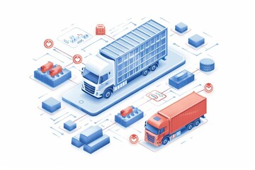 A soft watercolor rendering of supply chain analytics
