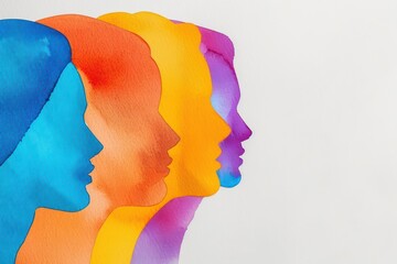 A vibrant watercolor depiction of International Womens Day