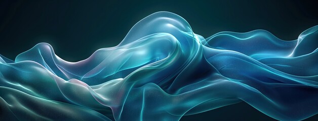 Ethereal Teal Blue 3D Background