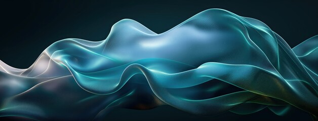 Ethereal Teal Blue 3D Background