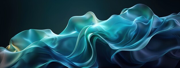 Ethereal Teal Blue 3D Background