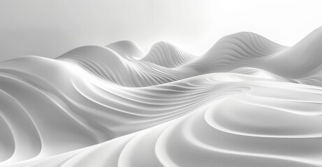 Fluid White 3D Background