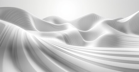 Fluid White 3D Background