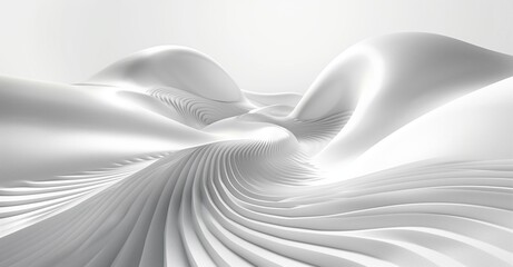 Fluid White 3D Background