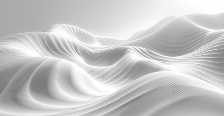 Fluid White 3D Background