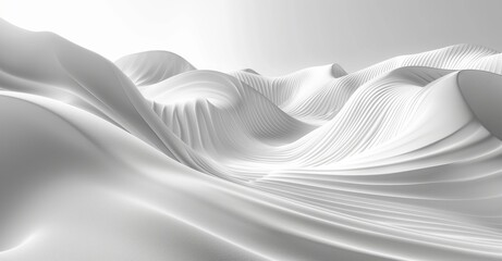 Fluid White 3D Background