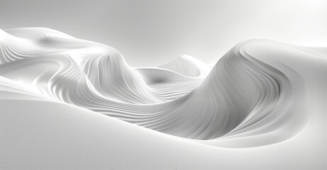 Fluid White 3D Background