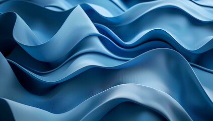 Obraz premium abstract background with blue paper curves, geometric shapes, and a futuristic wallpaper design concept in a close up view