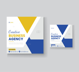 Digital marketing social media and instagram post template banner