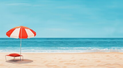 Illustrate the charm of beachside scenes with colorful depictions of sunny shores and bustling promenades. Clean and Clear Color, Realistic Photo, , Minimalism,