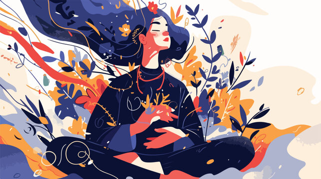 Alternative spiritual practices abstract concept vector