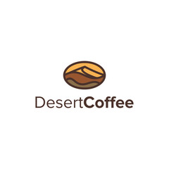 desert coffee simple sleek creative geometric modern logo design