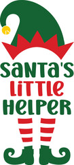 Santa's little helper T-shirt, Funny Christmas, Commercial Use, Holiday T-shirt, Retro Shirt, December, Christmas Sayings Quotes, Winter Shirt, Cut Files Cricut, Silhouette