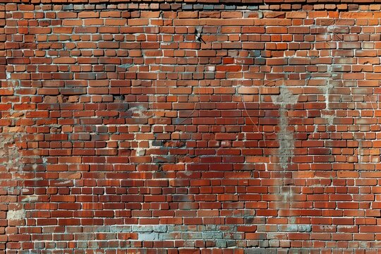 rustic red brick wall with worn texture creating an industrial or vintage backdrop for various designs wide panoramic photography