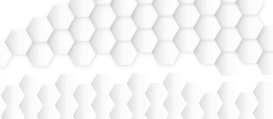 Abstract white and gray technology concept diamond hexonal geometric background. gradient vector art illustration. soft and trendy business template . futuristic concept background