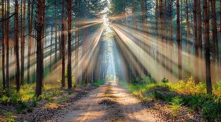 Obraz premium morning in the forest