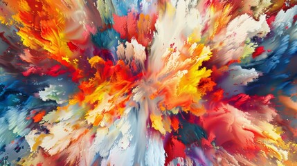 Vibrant Explosion of Colors: Dynamic Fluid Art Creation