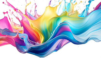 colorful paint splashing