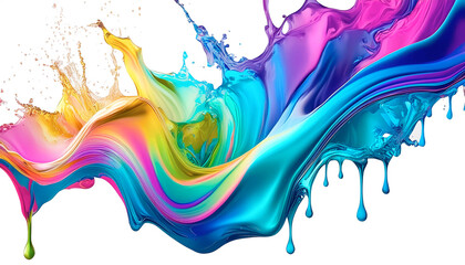 Fototapeta premium colorful paint splashing