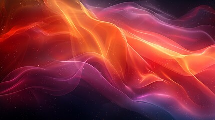 Obraz premium A vibrant geometric abstract background with organic geometric flow, color transitions from red to orange to pink.