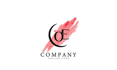 OE logo, Craft logo, Watercolor logo, Letter logo