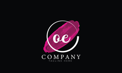 OE logo, Craft logo, Watercolor logo, Letter logo