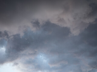 Blue sky after rain,. Beautiful Cumulus clouds flying across the sky,