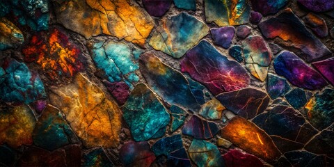Dark Colorful Stone Texture Background with Copy Space