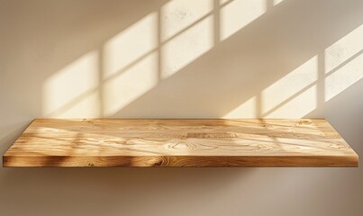 Top view of a light oak countertop