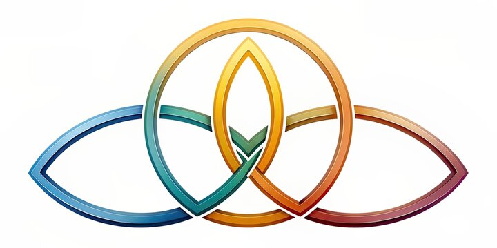 Abstract image of three interconnected circles representing the Holy Trinity , trinity, sunday, Christian, religion