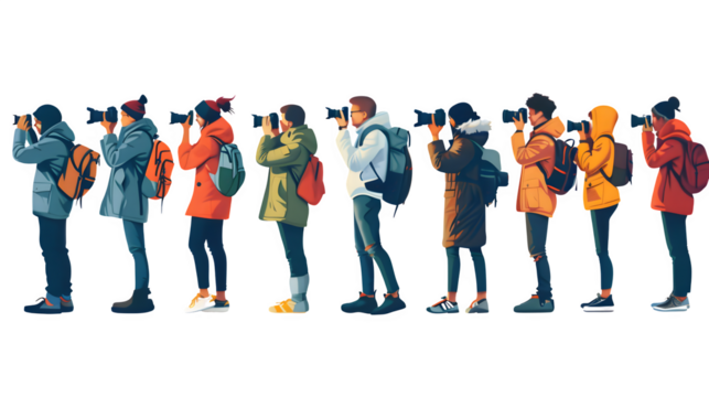 Photographers' Backdrop Doodle Art - Art and Photography PNG File, Isolated on White