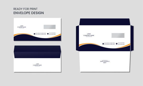 Creative modern envelope design template