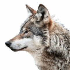 Fototapeta premium Portrait of a Gray Wolf with Intense Eyes